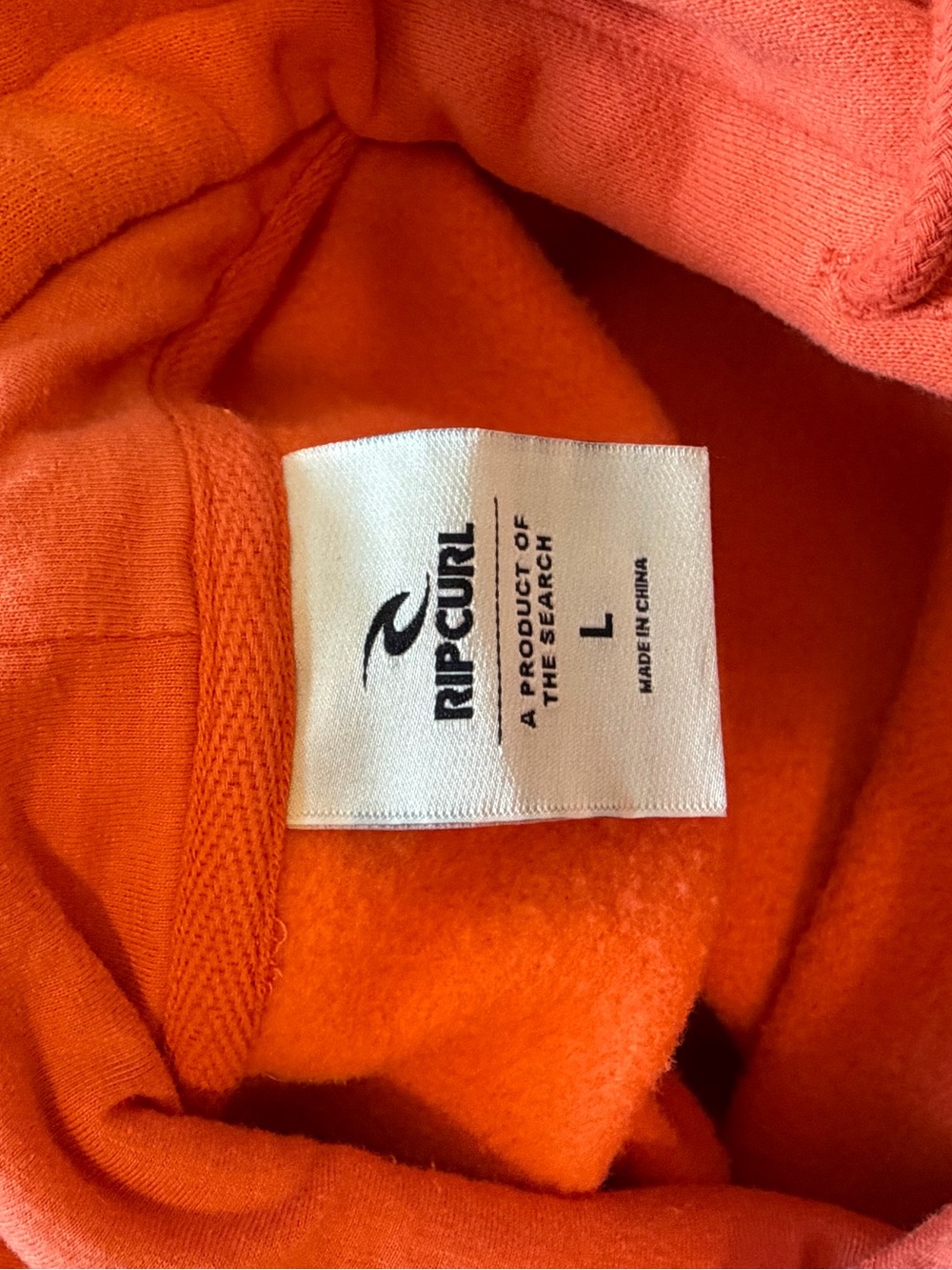 Rip Curl Orange Hooded Pullover Sweatshirt - Picture 3 of 3